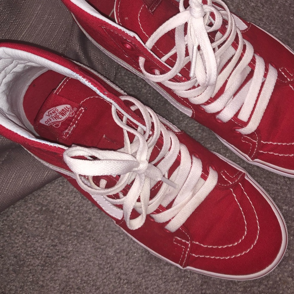 Red high top vans